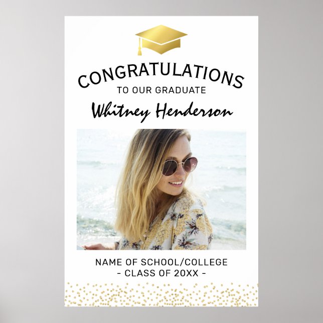 2026 Congratulations Graduate Photo Poster (Front)