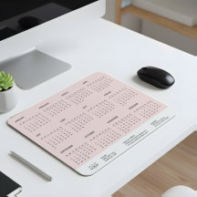2026 Corporate Full Year Calendar Giveaway Pink