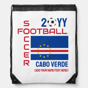 2026 Custom Cabo Verde Football CAPE VERDE SOCCER Drawstring Bag