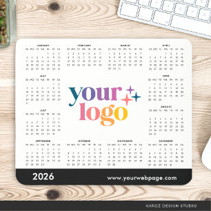 2026 Custom Corporate Logo Promotional Calendar  Mouse Pad