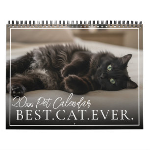 2026 Custom Pet Cat Best Cat Ever Your Photo Calendar