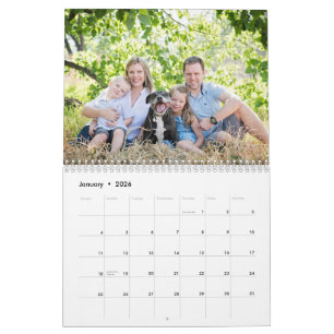 2026 Custom Photo Create Your Own Family Calendar