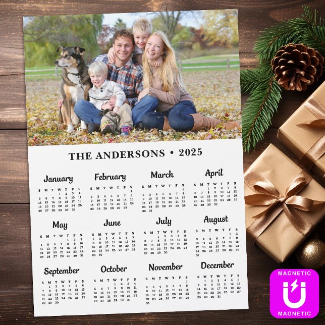 2026 Custom Photo Modern Family Calendar Magnetic  (Creator Uploaded)