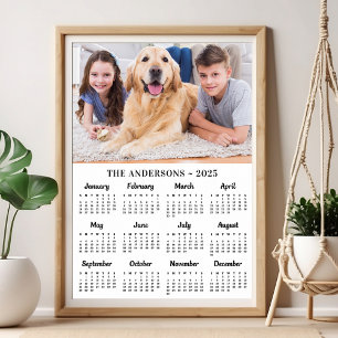 2026 Custom Photo New Year 12 Month Calendar Poster