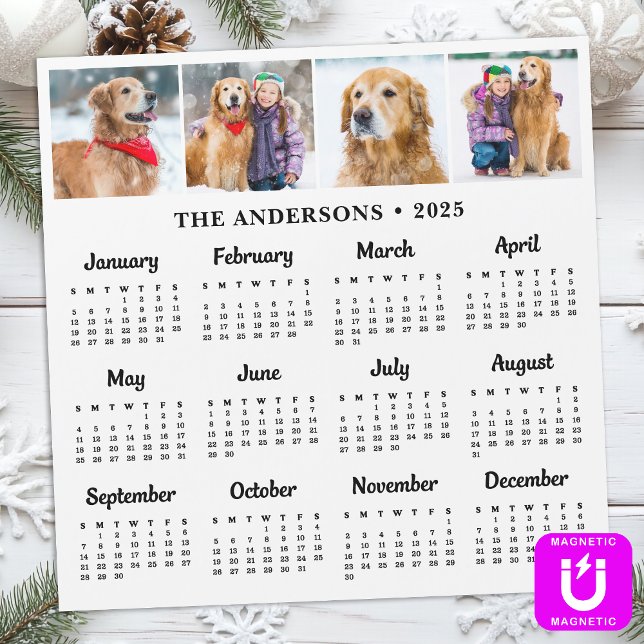 2026 Custom Photo Pet Dog Family 12 Month Calendar (Creator Uploaded)
