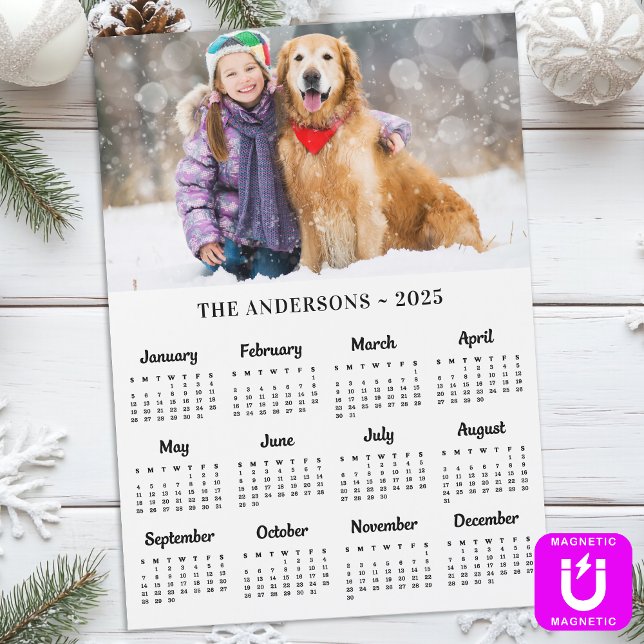 2026 Custom Photo Pet Puppy Dog Calendar Magnet  (Creator Uploaded)