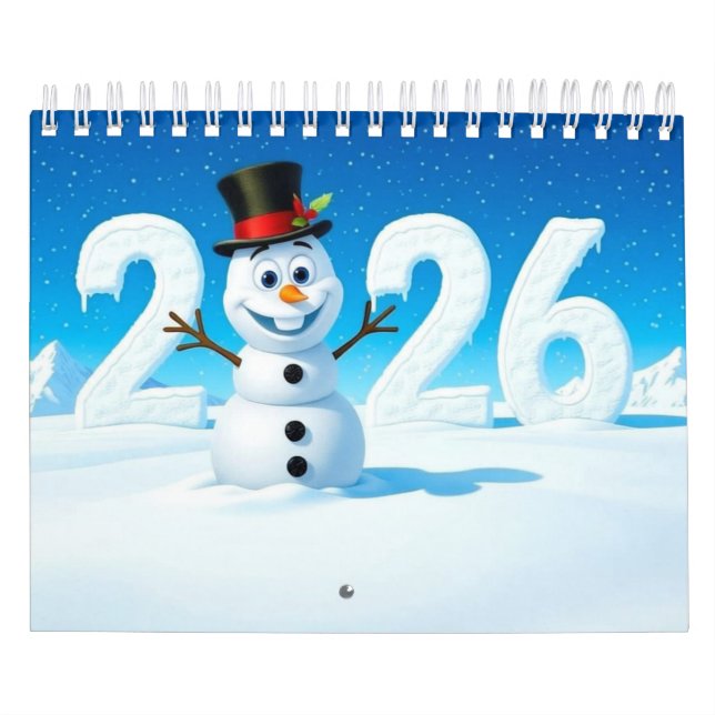 2026 Cute Seasonal Character Wall Calendar (Small) (Cover)