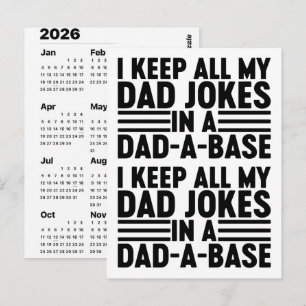 2026 Dad Jokes Advent Calendar Christmas Countdown Postcard