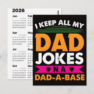2026 Dad Jokes Advent Calendar Christmas Countdown Postcard