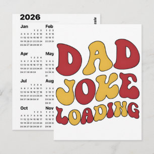 2026 Dad Jokes Advent Calendar Christmas Countdown Postcard