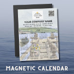 2026 Dock Water Magnet Calendar Business Logo QR<br><div class="desc">This 2026 Magnet Dock Water Scene Calendar Business Name Logo QR Code packs quite a punch -- (other sizes available) -- has a full year calendar as well as all your business information -- including logo and QR code. A handy marketing giveaway for your clients with your company logo and...</div>