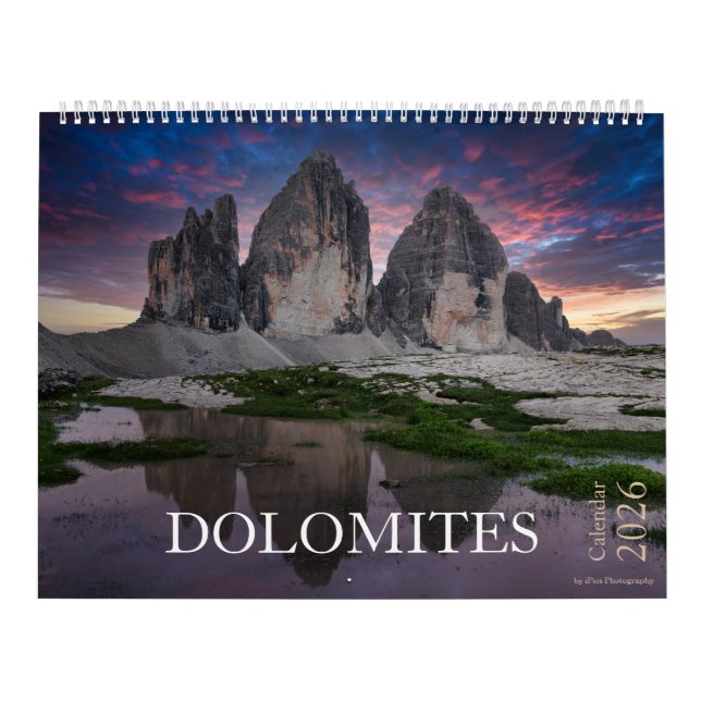 2026 Dolomites nature & landscape photo Calendar (Cover)