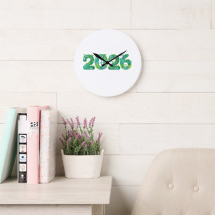 2026 Eco Green Energy Concept Large Clock