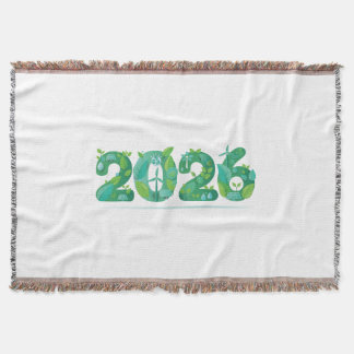 2026 Eco Green Energy Concept Throw Blanket