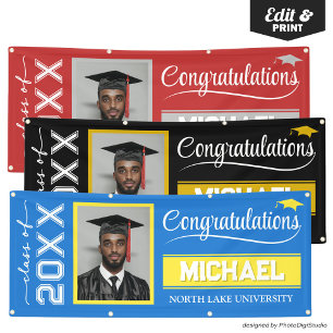 2026 Editable Graduation Banner with Name & School