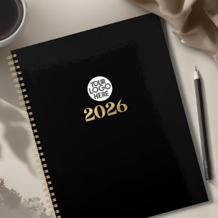 2026 Elegant Business Faux Gold Foil Glitter Planner