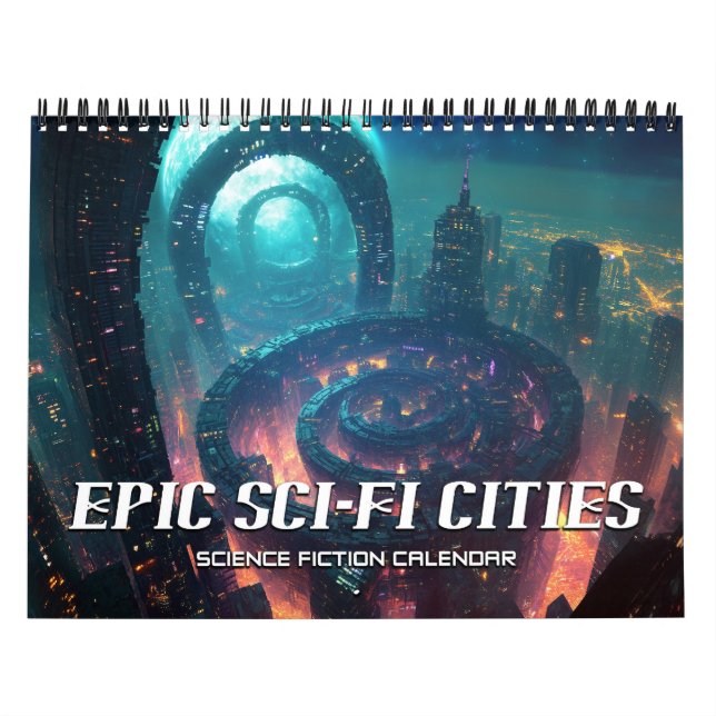 2026 Epic Sci-Fi Cities Science Fiction Calendar (Cover)