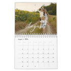 2026 Family Custom Photo Chic Script Calendar