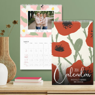 2026 Family Photos Floral Border Calendar