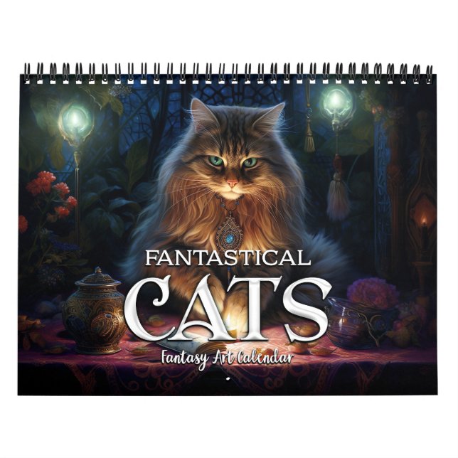 2026 Fantastical Cats 2 Fantasy Art Calendar (Cover)