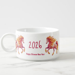 2026 Fiery Horse – Happy Chinese New Year Bowl
