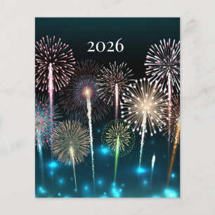 2026 Fireworks, Happy New Year Flyer