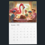 2026 Flamingo Flair Wall Calendar<br><div class="desc">Meet the flamingos with no chill and too much flair. From failed fireworks and snack-stealing to festive fiascos and school bus chaos, these are not your average birds. Each month features our feathery friend in a brand-new catastrophe, staring directly at life with the confidence of someone who absolutely did it...</div>