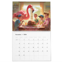 2026 Flamingo Flair Wall Calendar