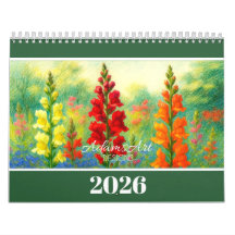 2026 Floral – Colorful Botanical Illustrations