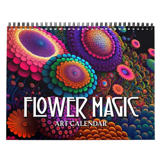2026 Flower Magic Stylized Flowers Art Calendar (Cover)