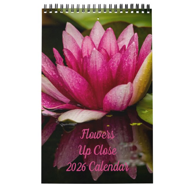 2026 Flowers Up Close One Page Wall Calendar (Cover)