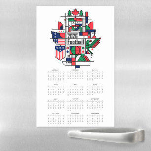 2026 Football Calendar USA, Canada, Mexico Magnetic Dry Erase Sheet
