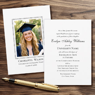 2026 Formal Commencement Invitation Photo Card