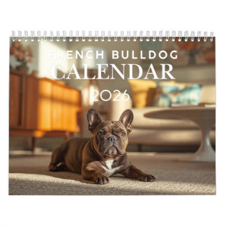2026 French Bulldog Calendar | 12 Months