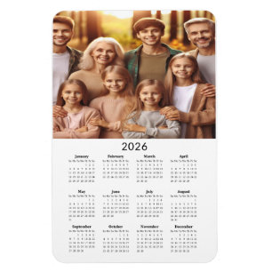 2026 Full Bleed Photo Calendar Magnet