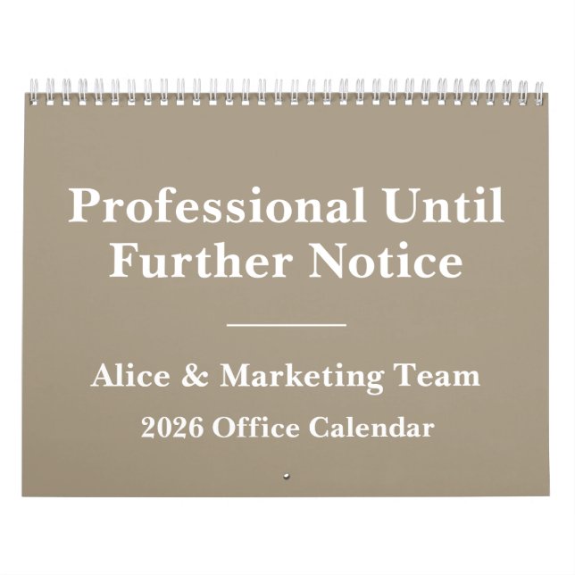 2026 Funny Office Minimalist Humor Calendar (Cover)