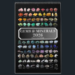2026 Gem & Mineral Crystals Gemstones Geologist Calendar<br><div class="desc">The ultimate 2026 wall calendar for gem and mineral lovers, crystal collectors, rockhounds, geologists, gemologists, students etc... It's not just a calendar! Its also pretty wall decor AND a handy crystal identification chart! Makes a great stocking stuffer and gift!</div>