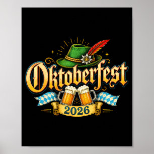 2026 german beer festival bavarian drinking  poster