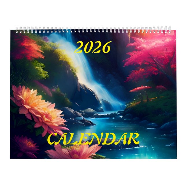 2026 Glorious Gorgeous Waterfall Splendor Calendar (Cover)