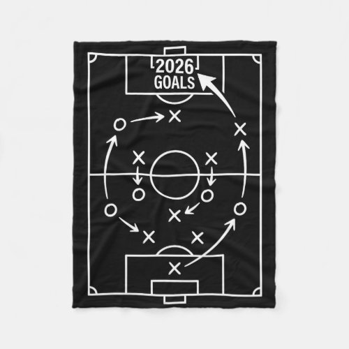 2026 Goals Soccer Strategy  Fleece Blanket