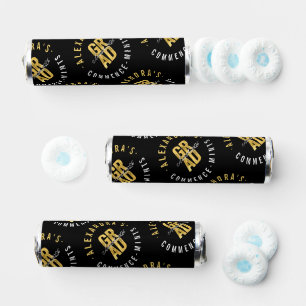 2026 Gold GRAD's Commence-mints Graduation Party Breath Savers® Mints