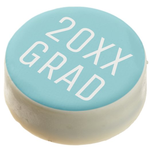 2026 Grad Modern Typography Light Blue Graduation Chocolate Covered Oreo (Angled)