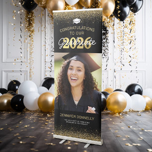 2026 Graduate Photo Graduation Party Retractable Banner