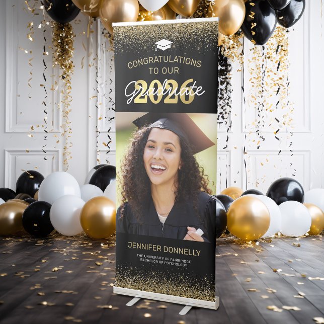 2026 Graduate Photo Graduation Party Retractable Banner (Creator Uploaded)