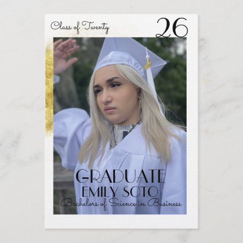 2026 Graduation Collage Script Gold Photo