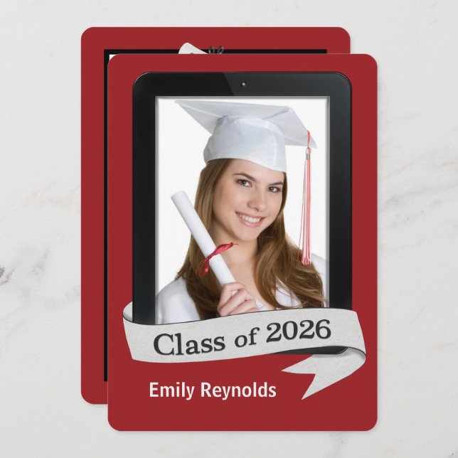 2026 Graduation Commencement Tablet Invite (Front/Back)
