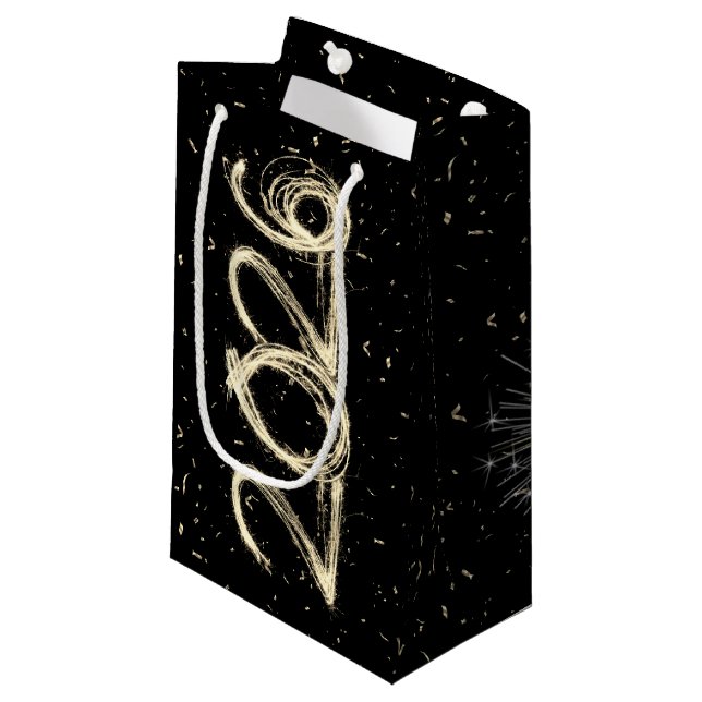 2026 Graduation Confetti and Sparkler Small Gift Bag (Front Angled)