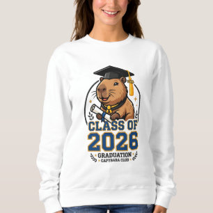 2026 graduation design featuring a capybara sweatshirt
