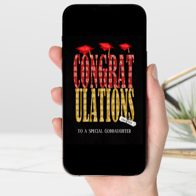 2026 Graduation for Goddaughter Card (Front Digital)