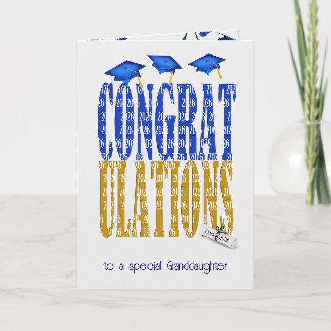2026 Graduation for Granddaughter Card (Front)